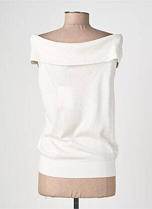 Top col carré manches courtes beige LA PETITE ETOILE femme