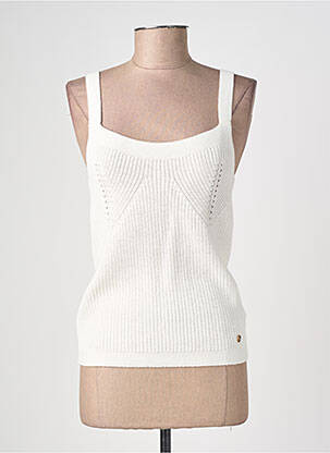 Top col carré fines bretelles beige LA PETITE ETOILE femme