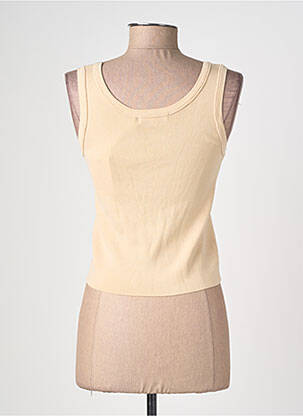 Débardeur coupe ajustée sans manche beige EMILIE.K femme