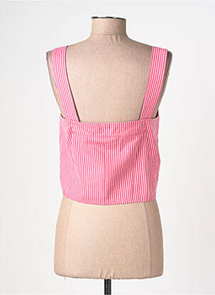 Top col carré fines bretelles rose LA PETITE ETOILE femme