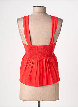 Top col carré fines bretelles rouge LA PETITE ETOILE femme