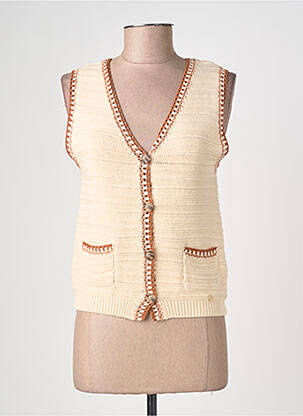 Gilet sans manche poches beige LA PETITE ETOILE femme