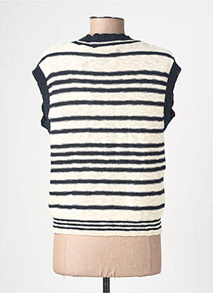 Gilet sans manche maille fine bleu LA PETITE ETOILE femme