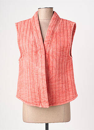 Gilet sans manche coupe droite orange LA PETITE ETOILE femme