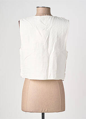 Gilet sans manche coupe droite beige LA PETITE ETOILE femme