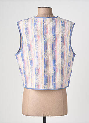 Gilet sans manche coupe droite bleu ARTLOVE femme