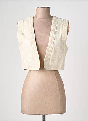 Gilet sans manche coupe droite beige LA PETITE ETOILE femme