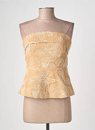 Top col carré sans manche beige ARTLOVE femme