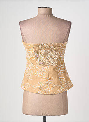 Top col carré sans manche beige ARTLOVE femme