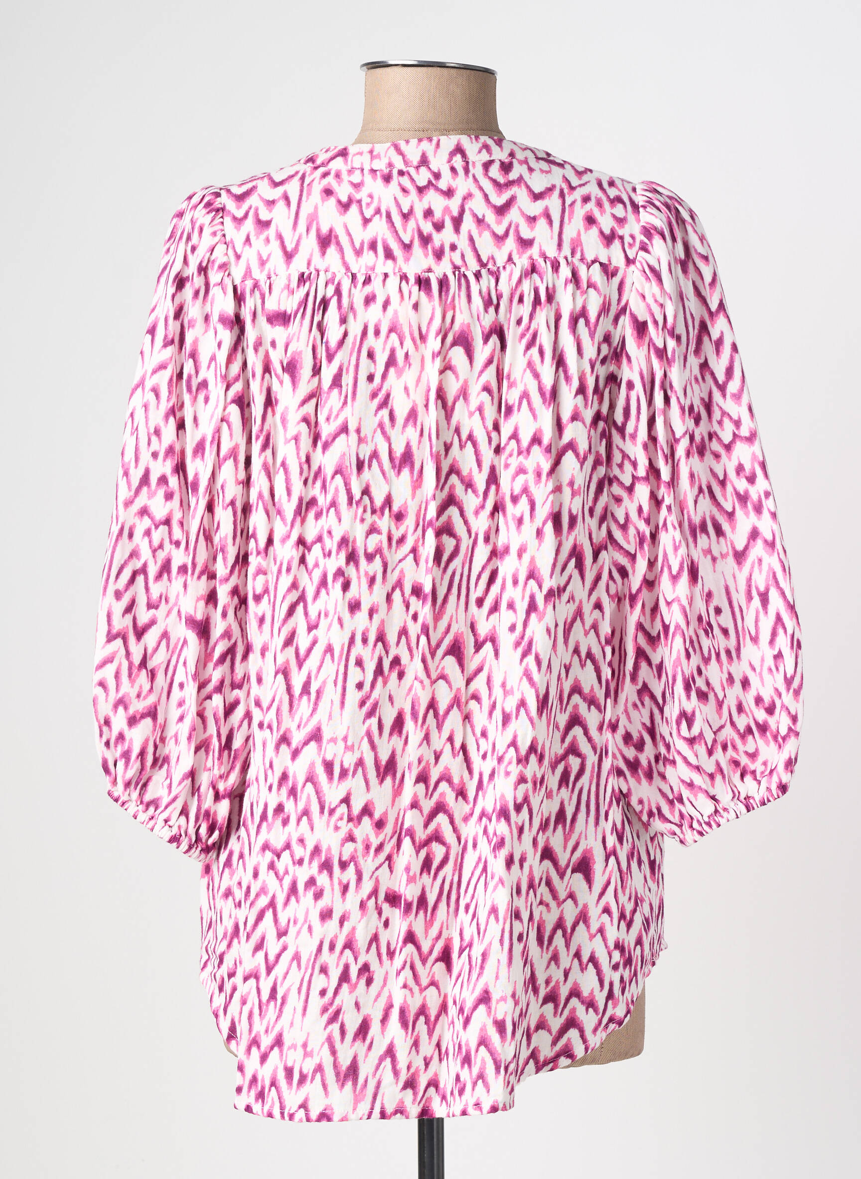 Blouse imprimé fantaisie manches 3/4 violet LA PETITE ETOILE femme