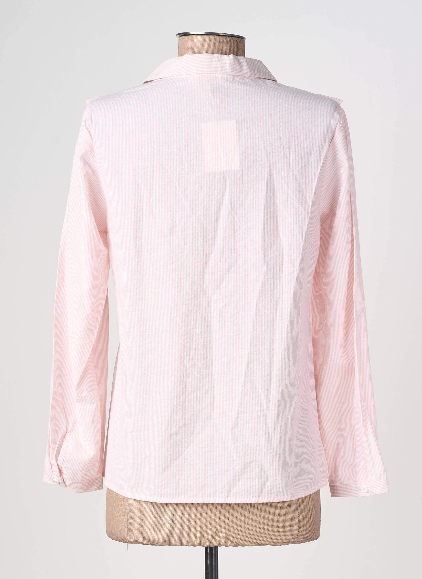 Blouse tissage popeline manches longues rose LA PETITE ETOILE femme