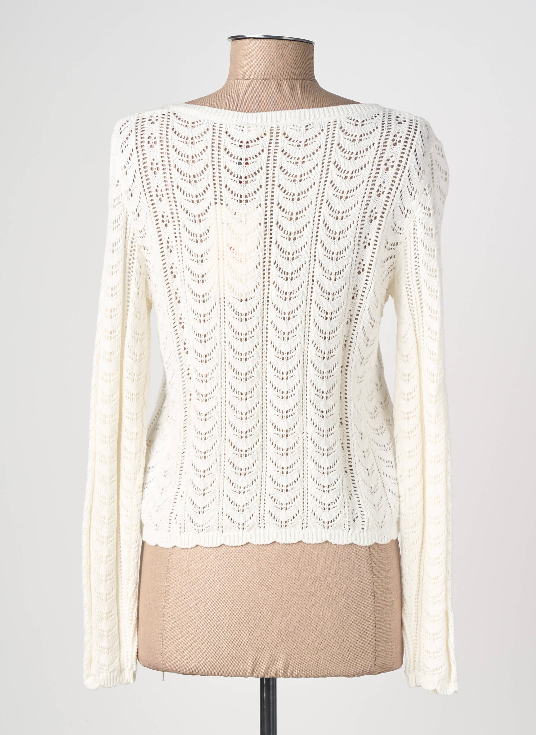 Gilet manches longues col rond beige LA PETITE ETOILE femme