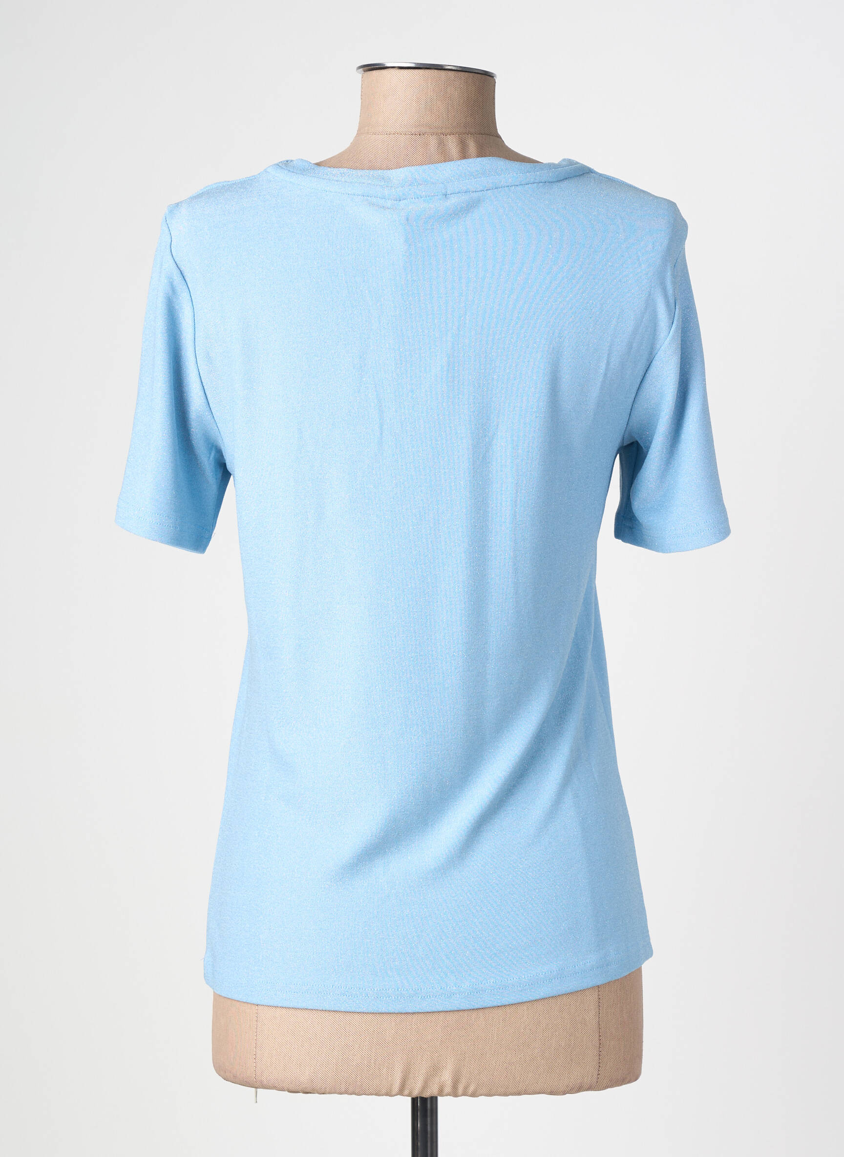 Top stretch manches courtes bleu NUMPH femme