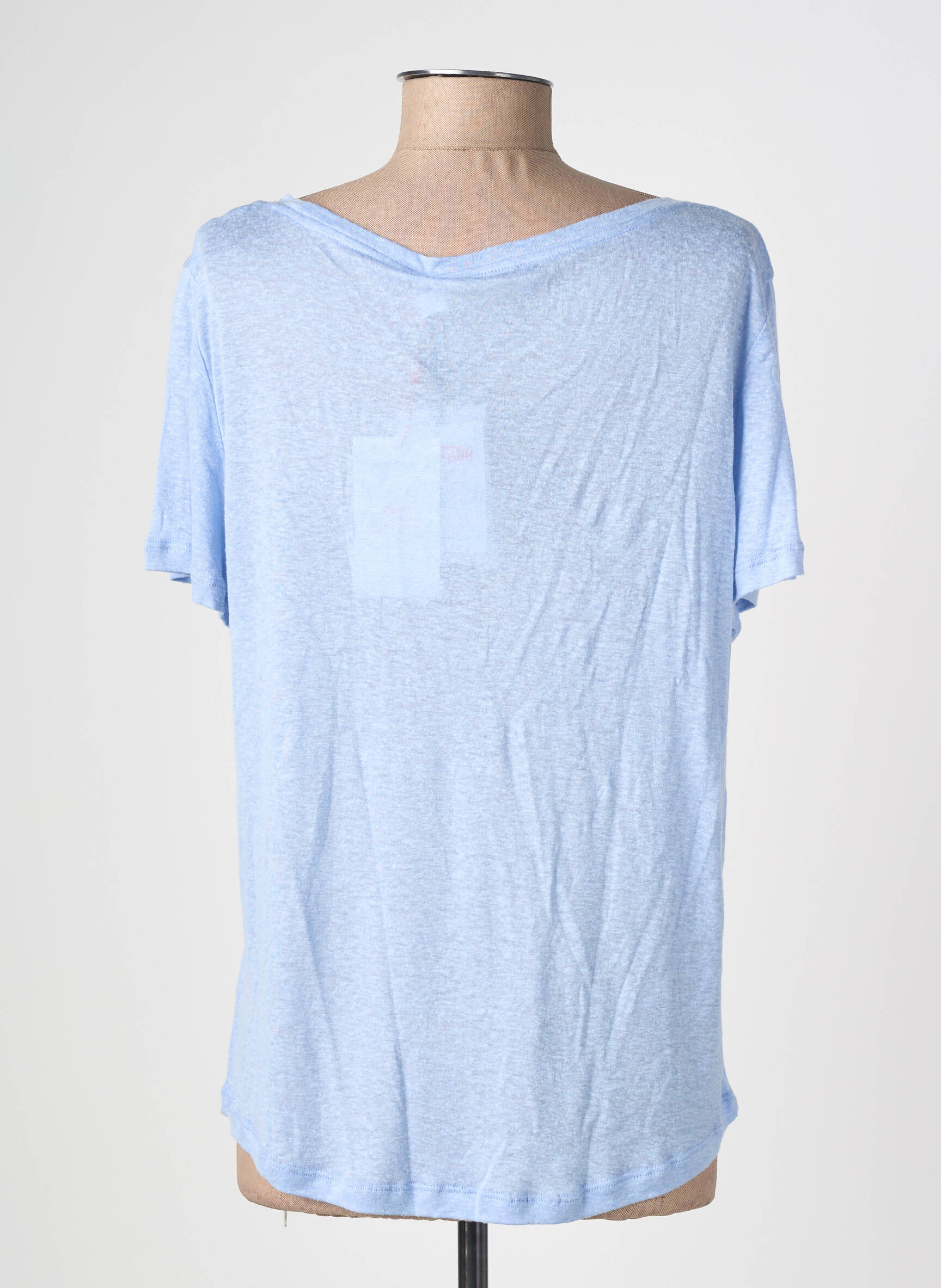 T-shirt col rond manches courtes bleu LA PETITE ETOILE femme