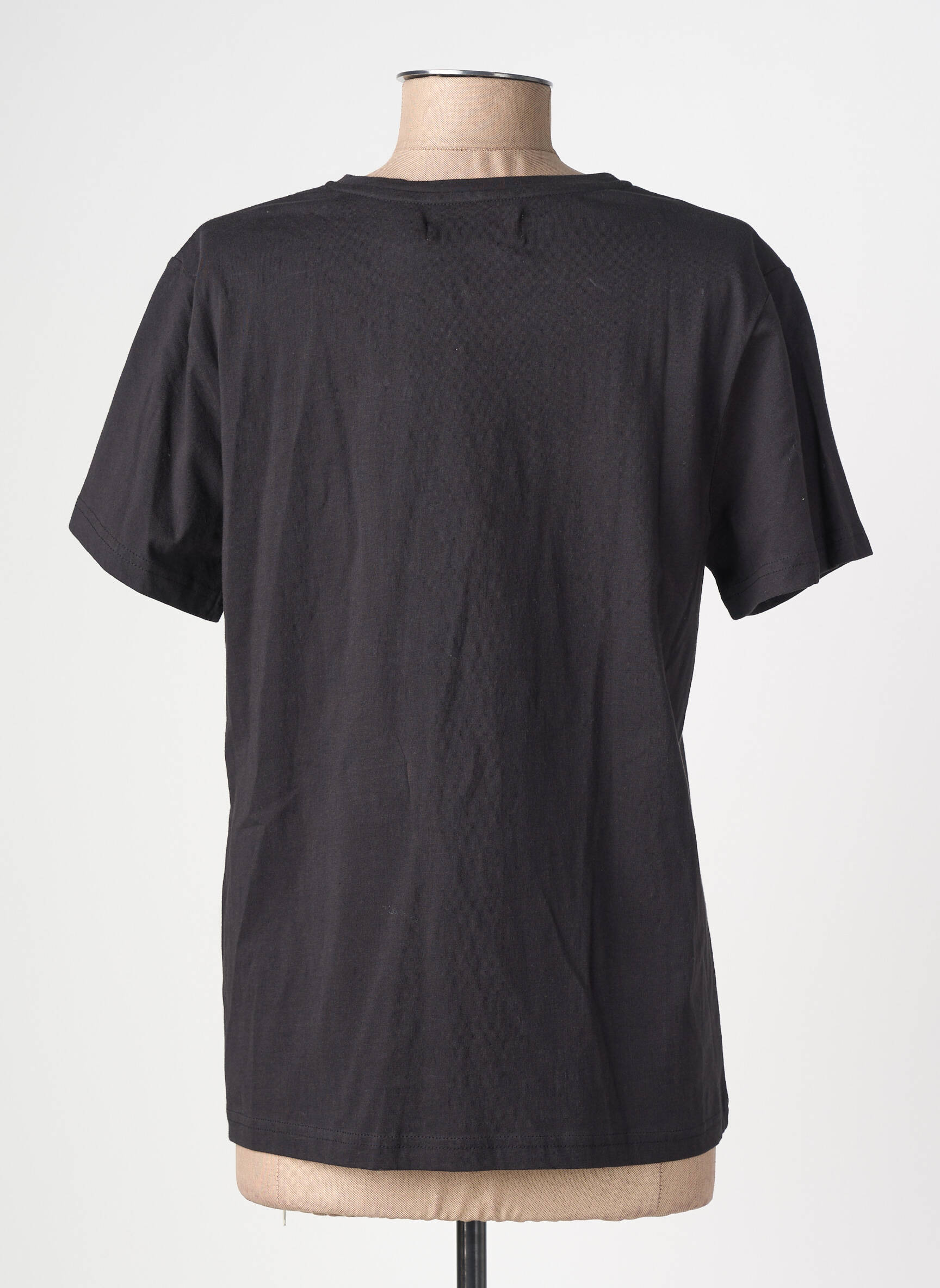 T-shirt sérigraphie manches courtes noir LA PETITE ETOILE femme