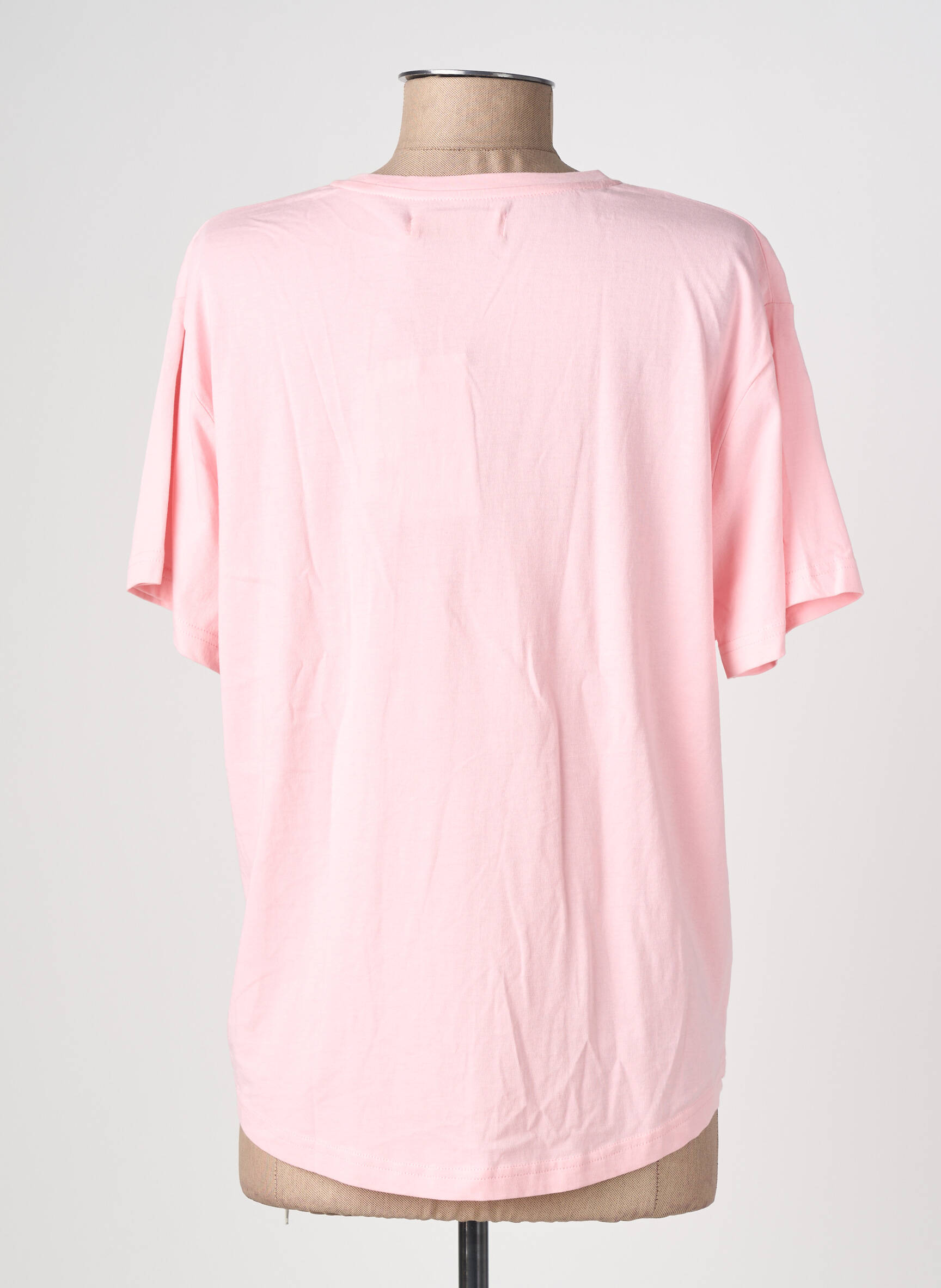 T-shirt coupe droite manches courtes rose LA PETITE ETOILE femme