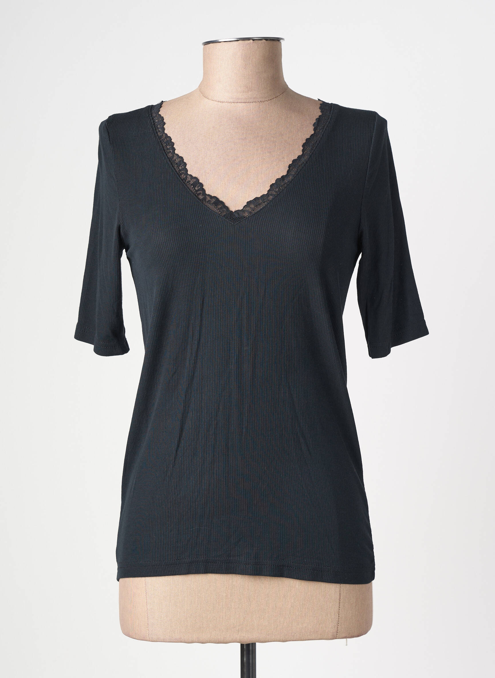 Top manches courtes manches courtes noir NUMPH femme