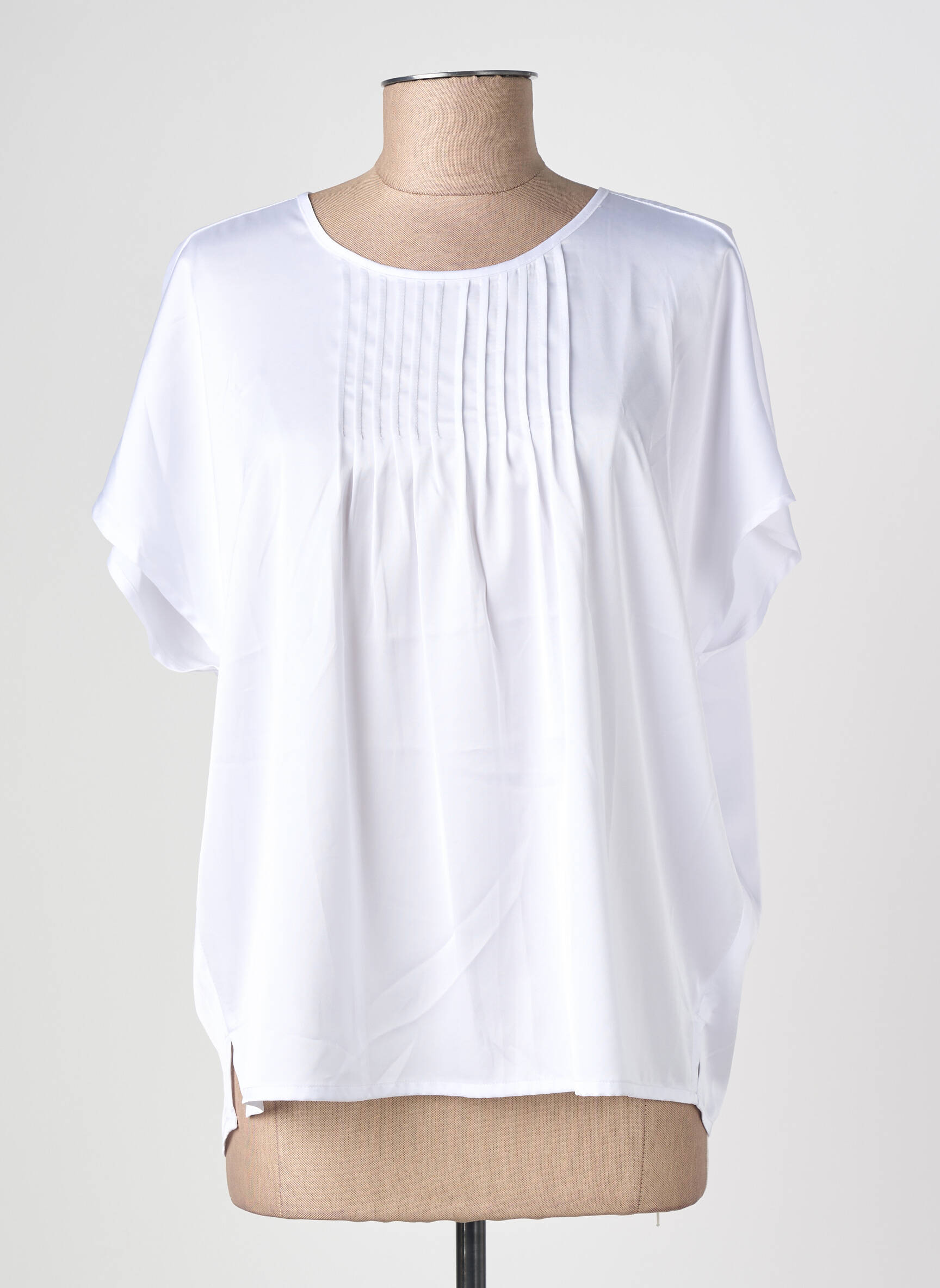 Top stretch manches courtes blanc NUMPH femme