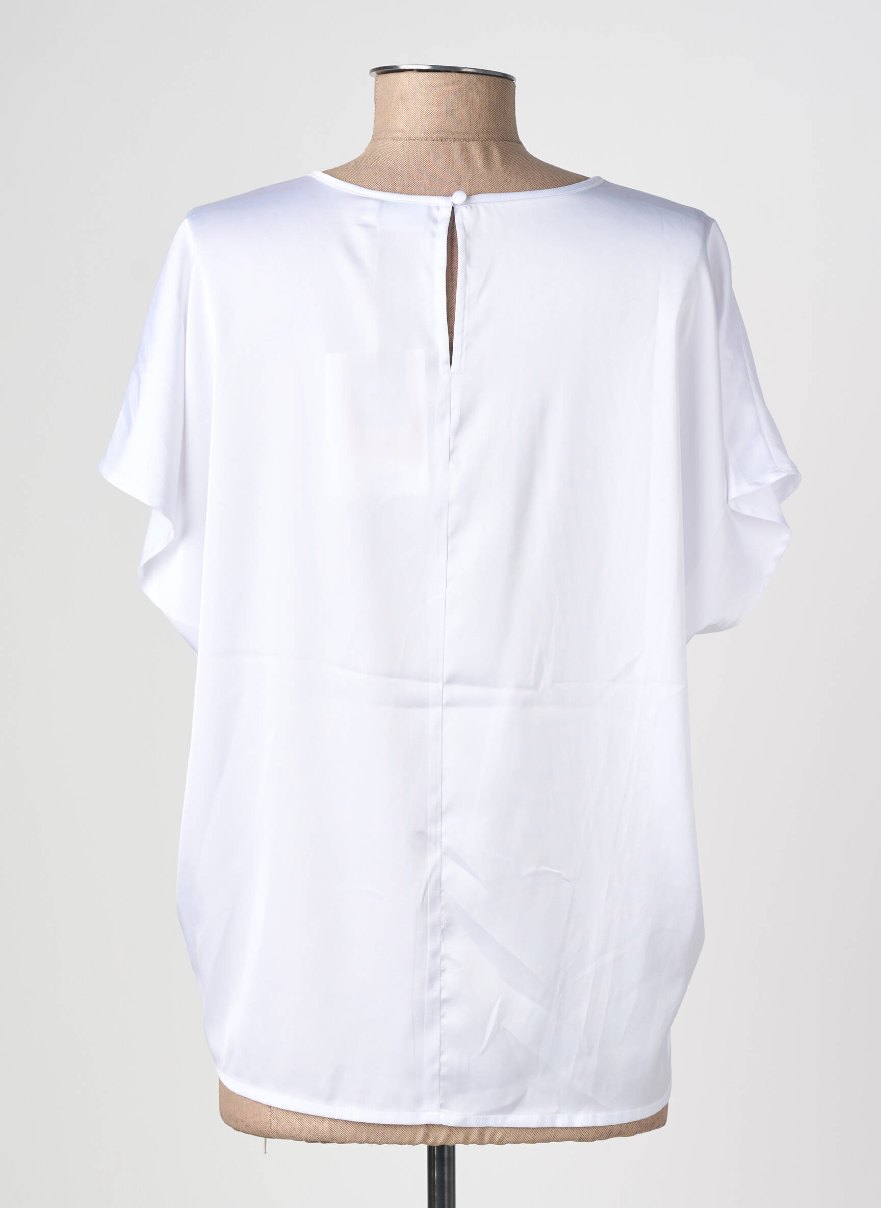Top stretch manches courtes blanc NUMPH femme