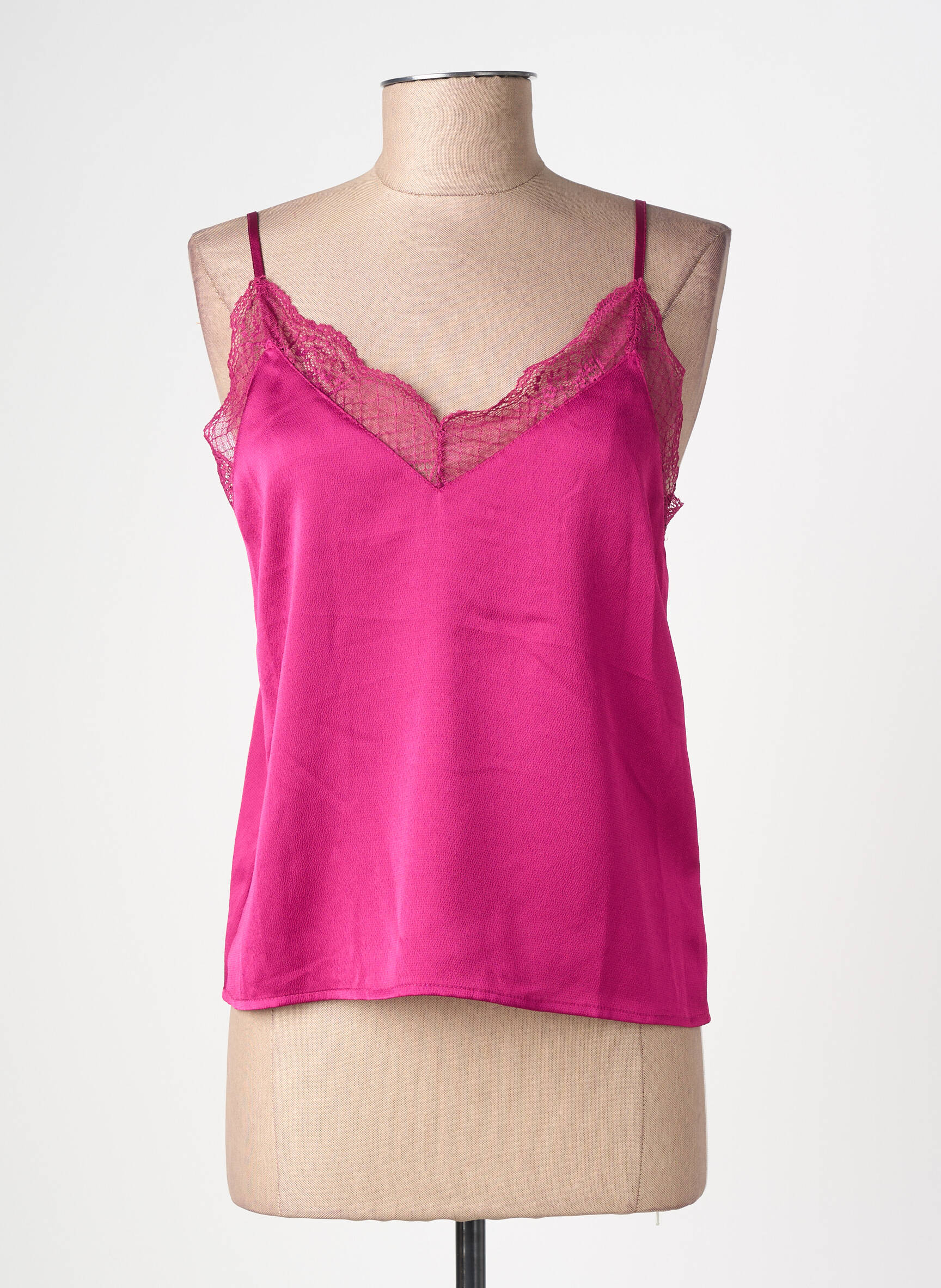 Top stretch fines bretelles rose LA PETITE ETOILE femme