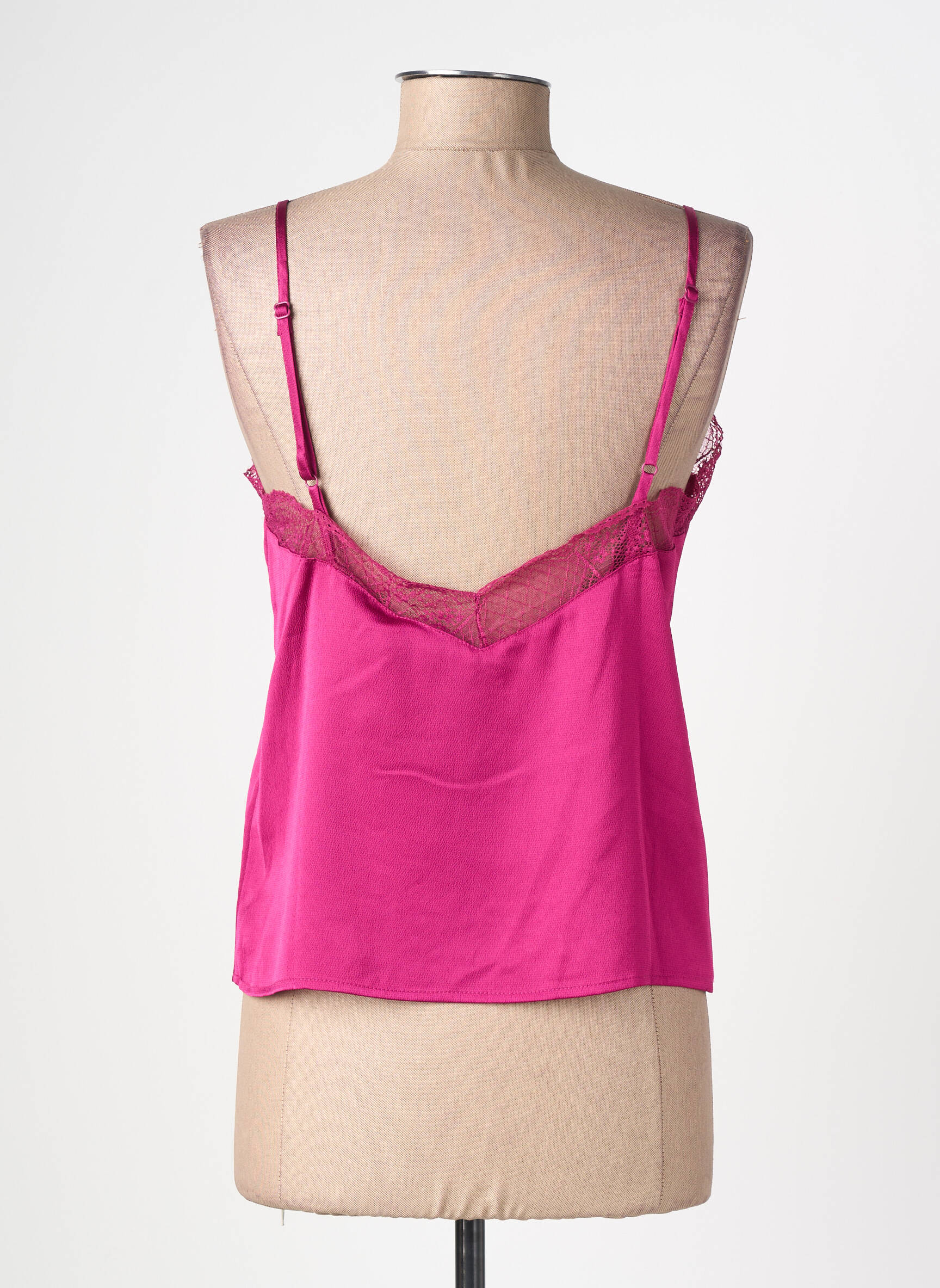Top stretch fines bretelles rose LA PETITE ETOILE femme