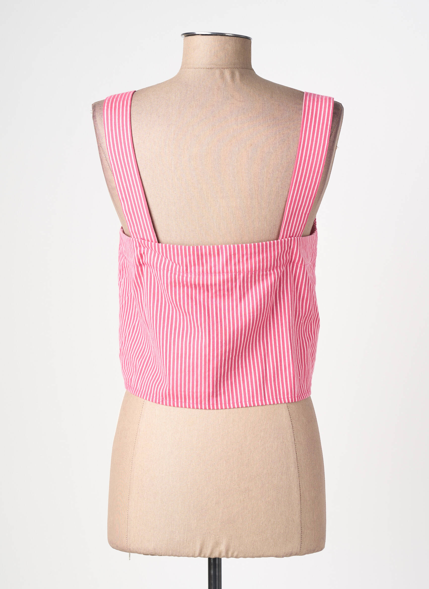 Top col carré fines bretelles rose LA PETITE ETOILE femme