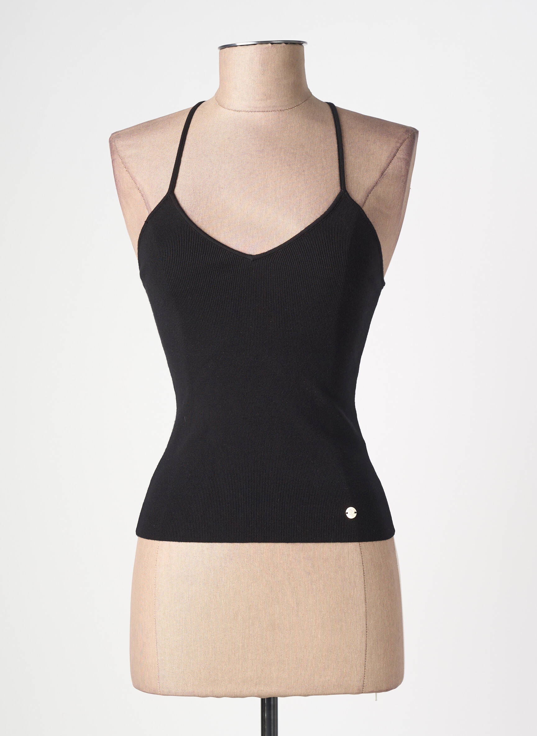 Top stretch fines bretelles noir LA PETITE ETOILE femme