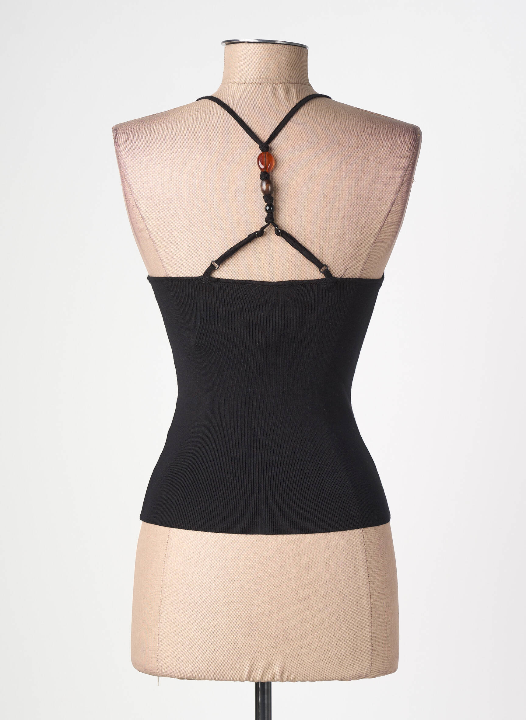 Top stretch fines bretelles noir LA PETITE ETOILE femme