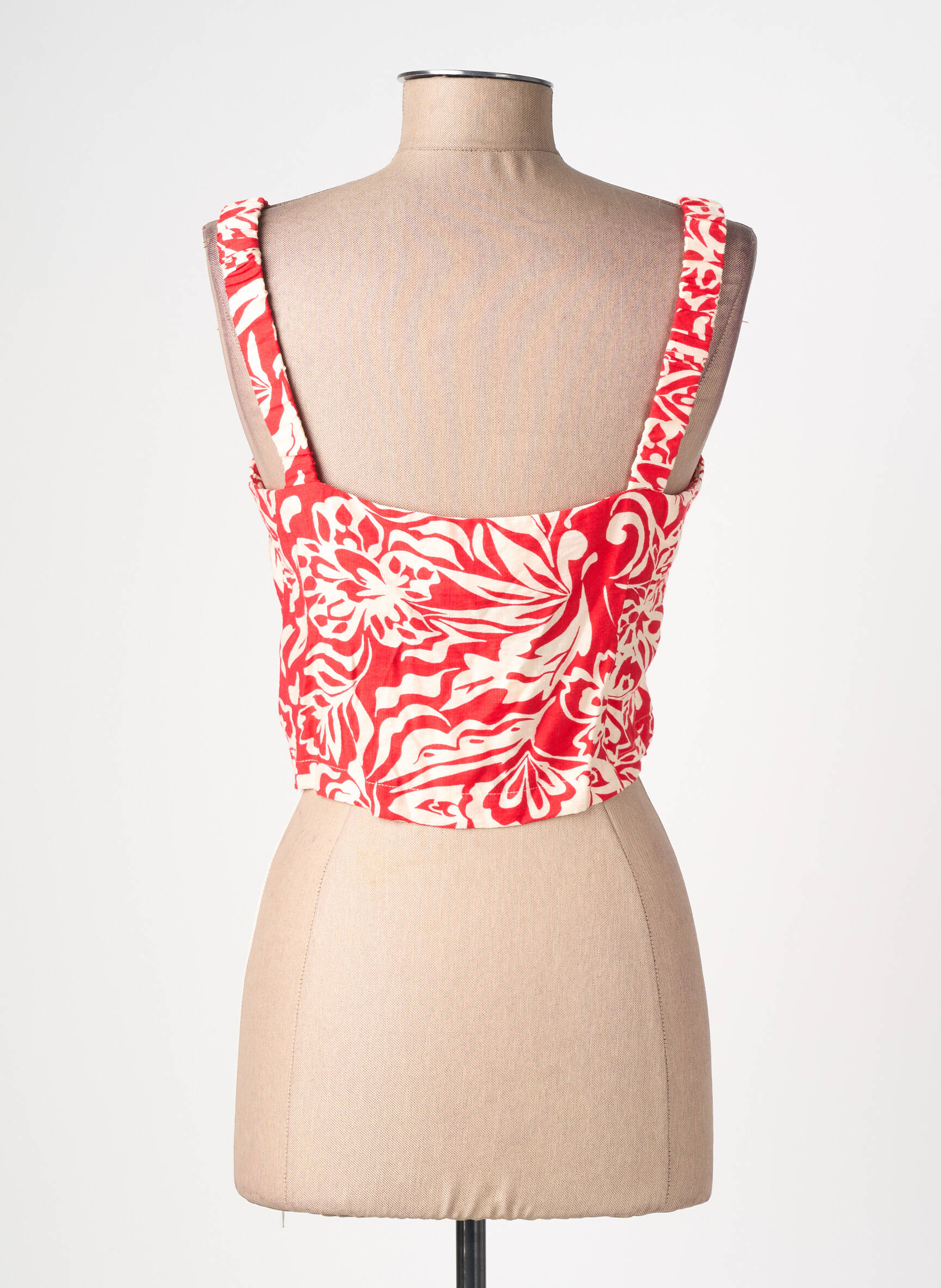 Top col v fines bretelles rouge ARTLOVE femme
