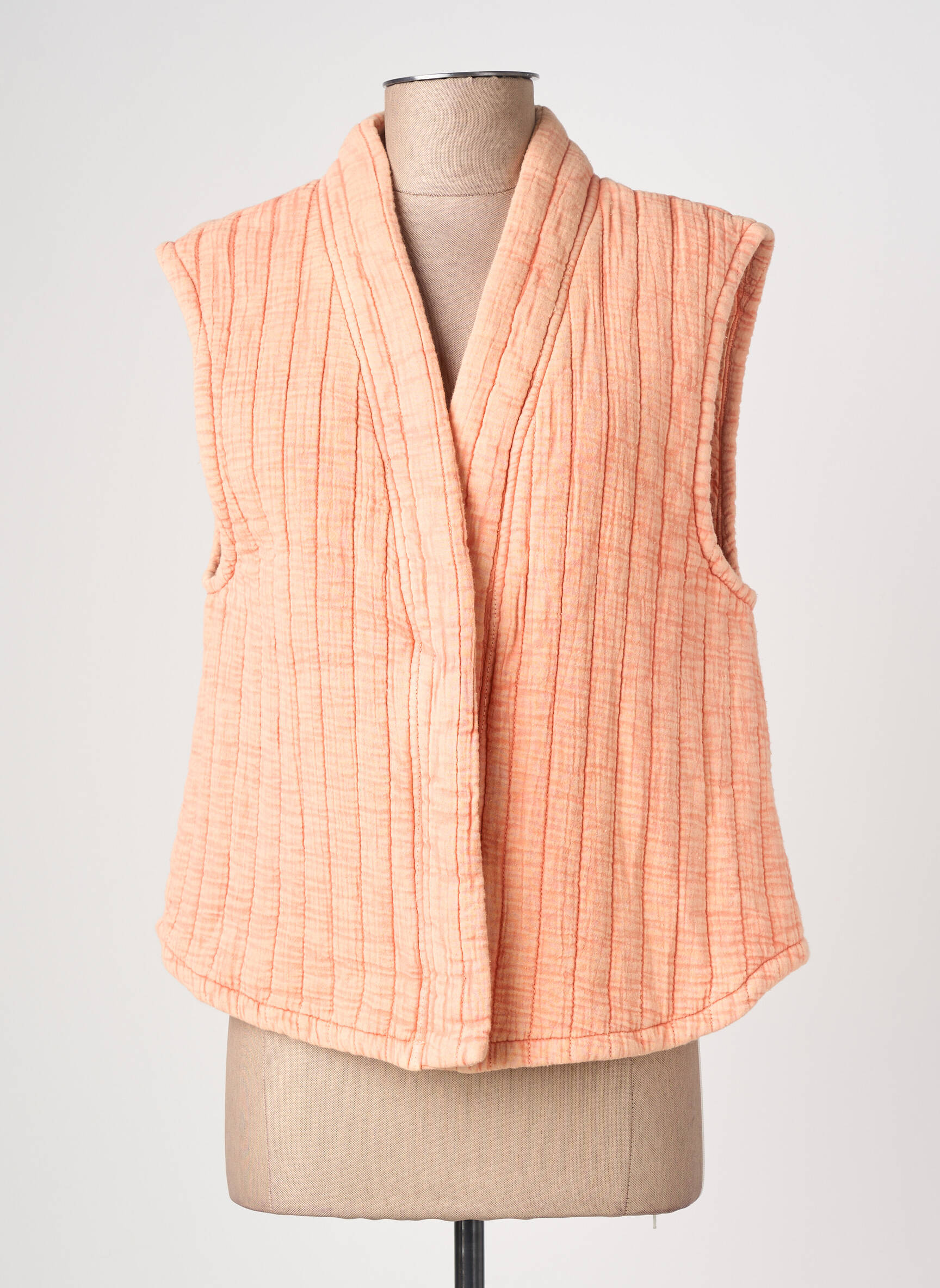 Gilet sans manche coupe droite orange clair LA PETITE ETOILE femme