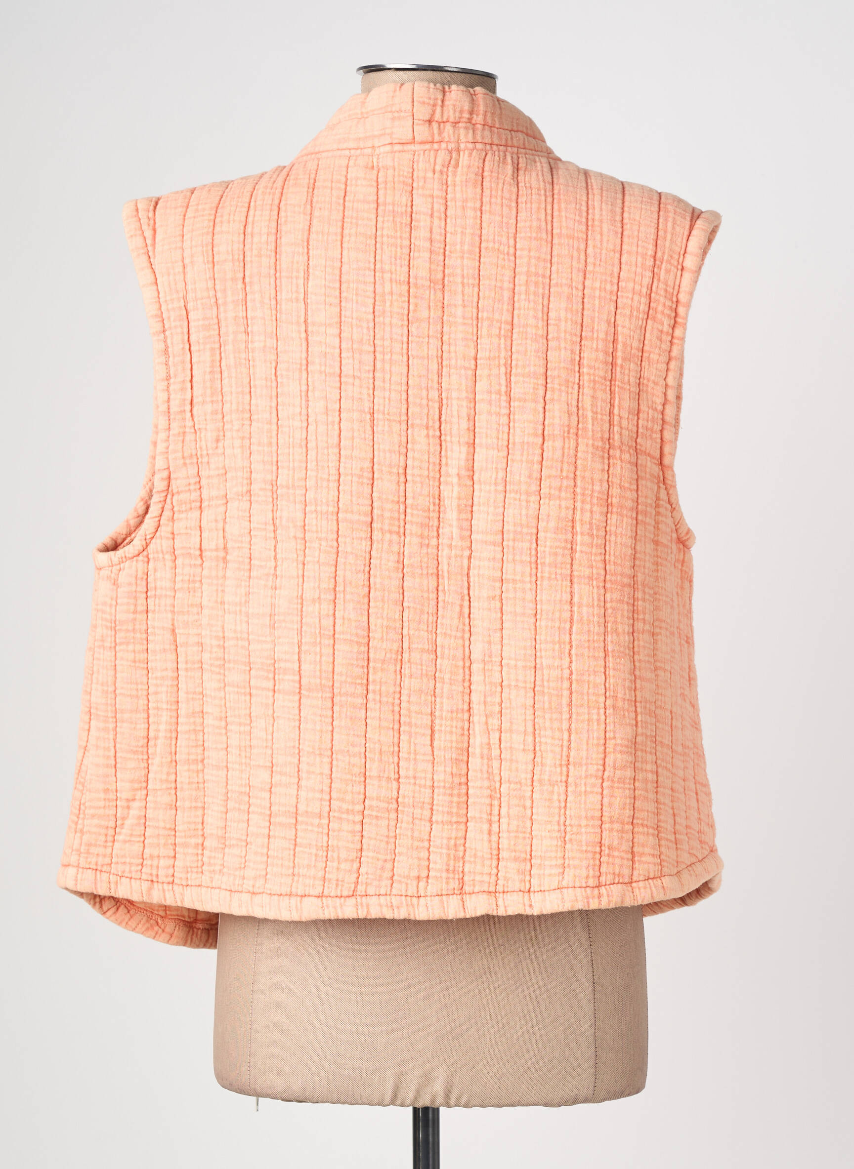 Gilet sans manche coupe droite orange clair LA PETITE ETOILE femme