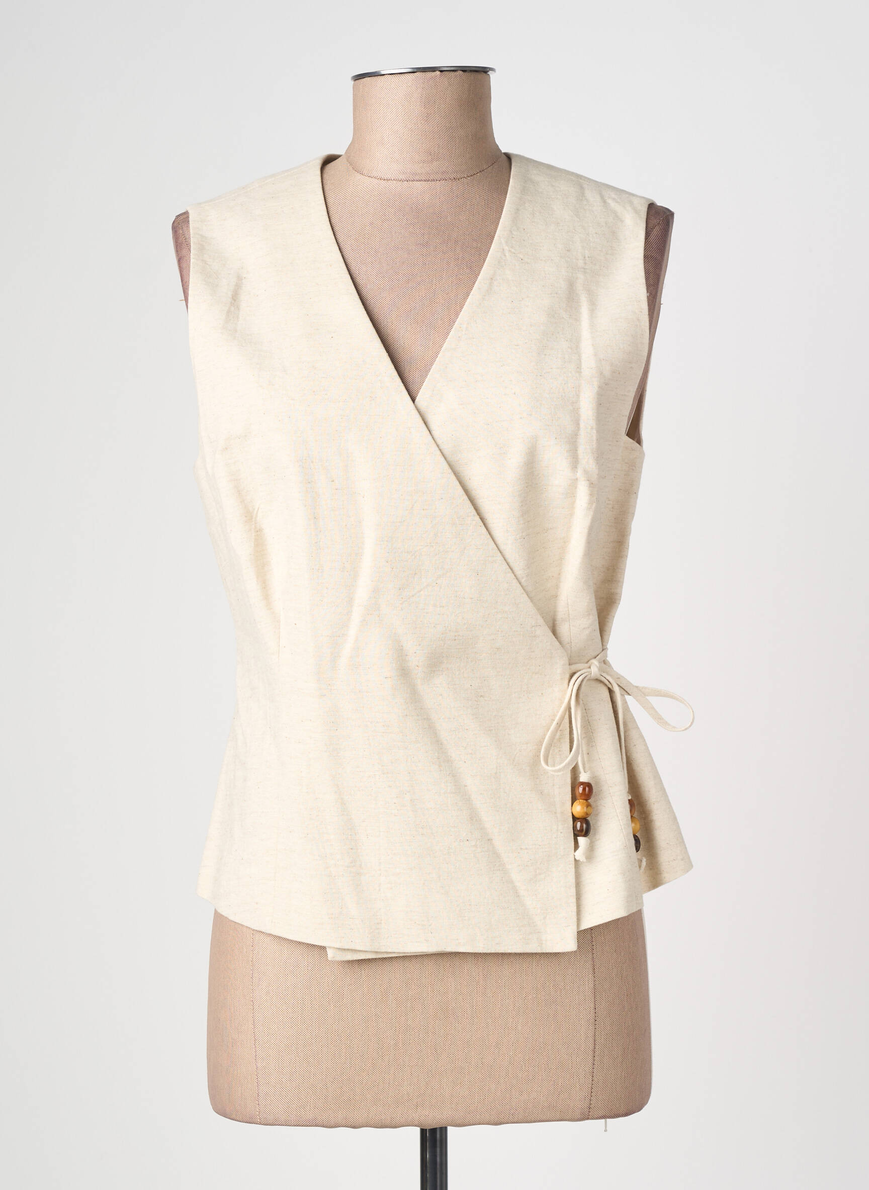 Gilet sans manche doublure beige LA PETITE ETOILE femme
