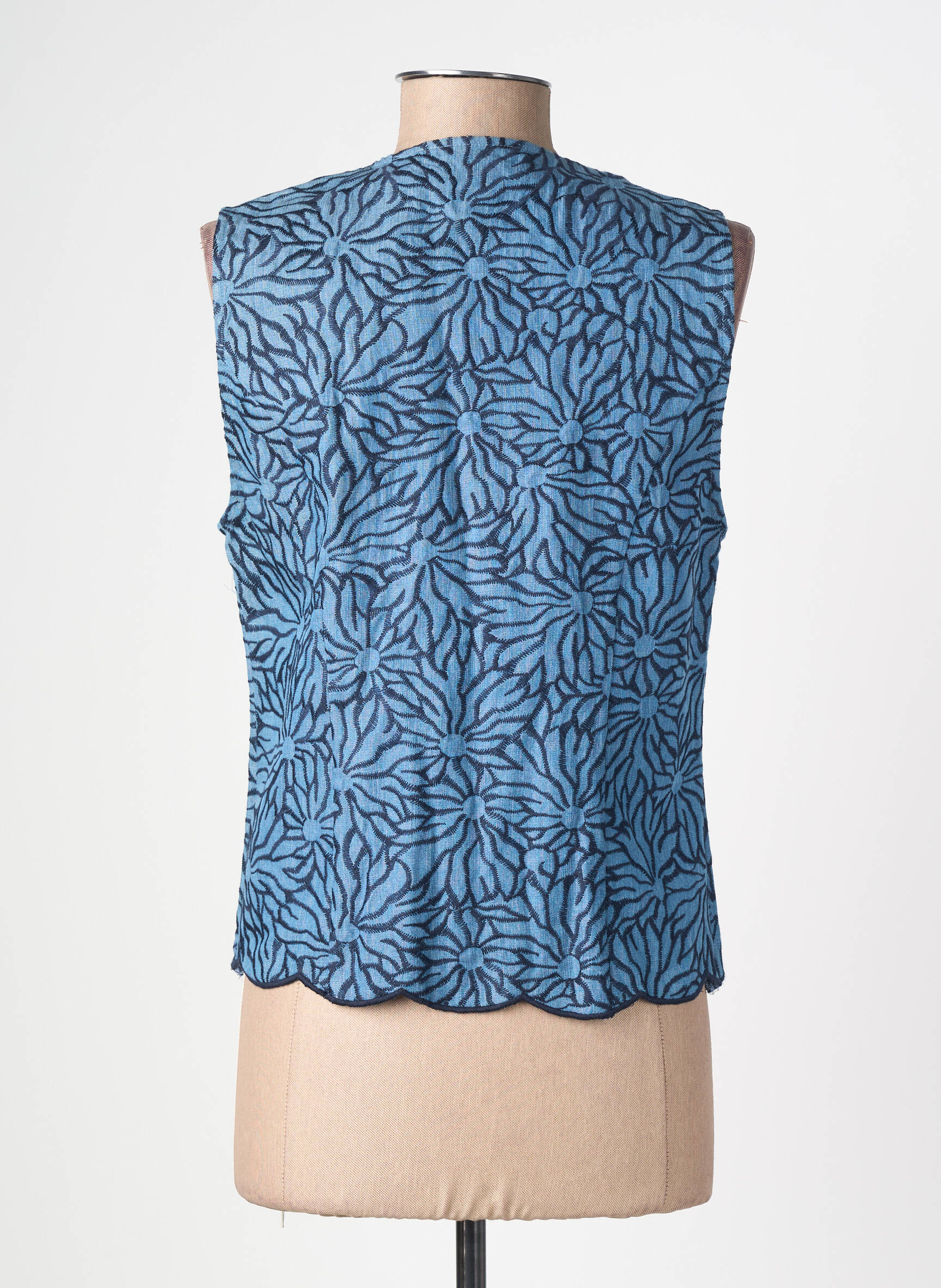Gilet sans manche coupe cintrée bleu LA PETITE ETOILE femme