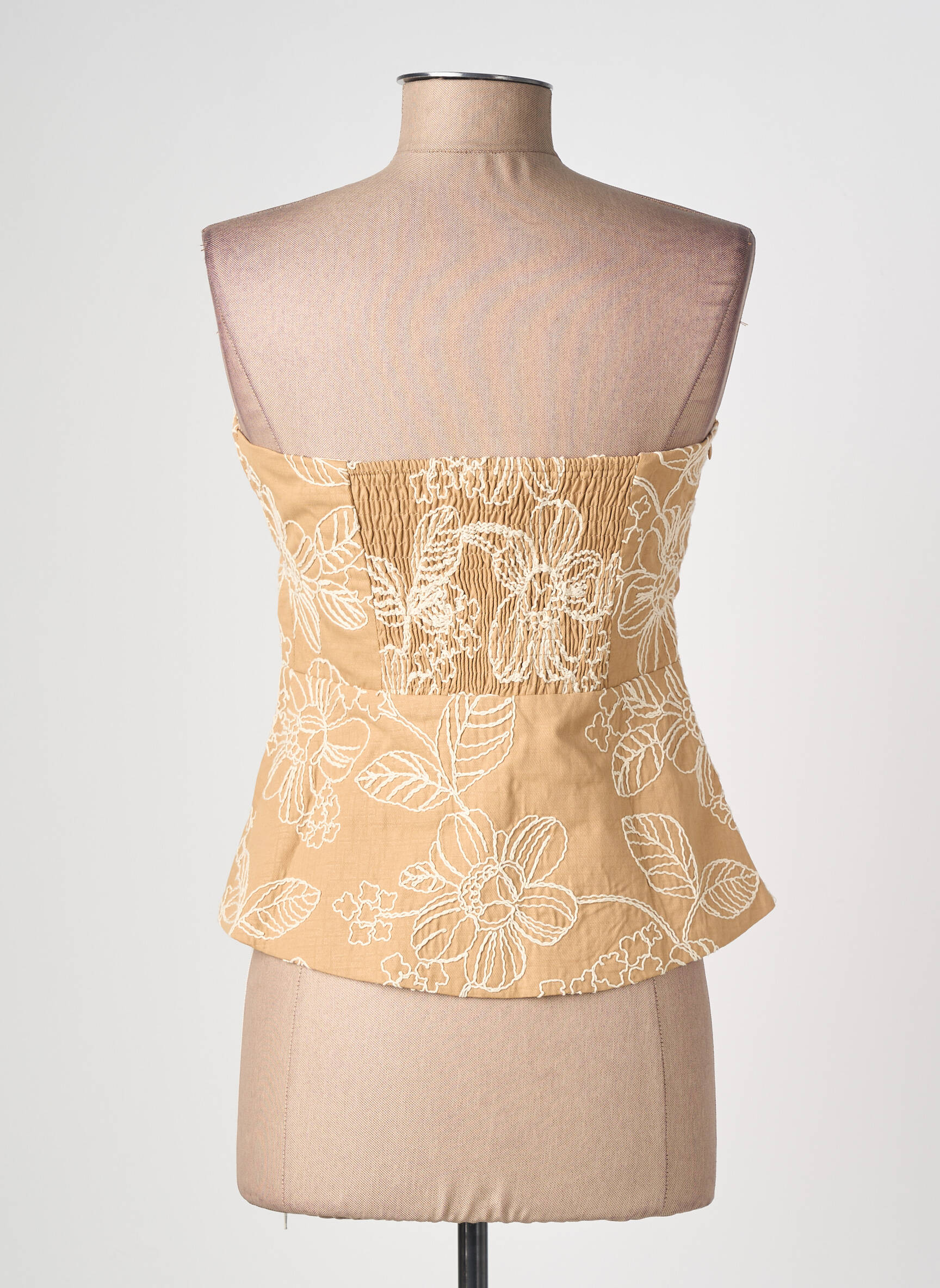 Top col carré sans manche beige ARTLOVE femme