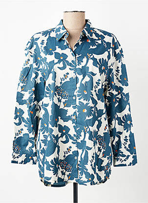 Chemisier imprimé fleurs manches longues bleu NICE THINGS femme