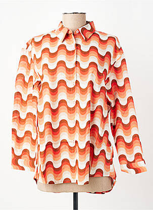 Chemisier imprimé fantaisie manches longues orange NICE THINGS femme