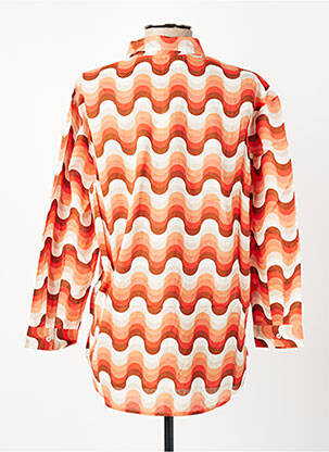 Chemisier imprimé fantaisie manches longues orange NICE THINGS femme