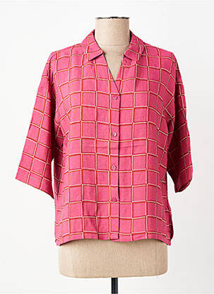 Chemisier tissage crêpe manches 3/4 rose NICE THINGS femme