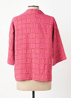 Chemisier tissage crêpe manches 3/4 rose NICE THINGS femme