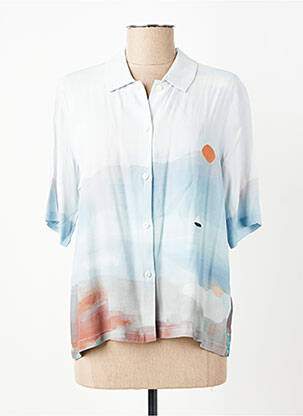 Chemisier manches courtes manches courtes bleu NICE THINGS femme