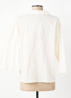 Chemisier coupe droite manches 3/4 blanc NICE THINGS femme