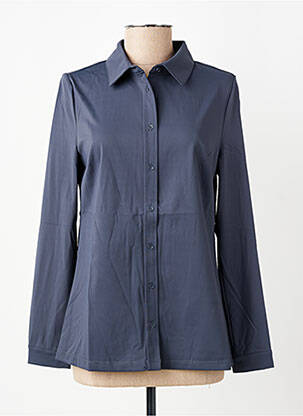 Chemisier tissage popeline manches longues gris YEST femme