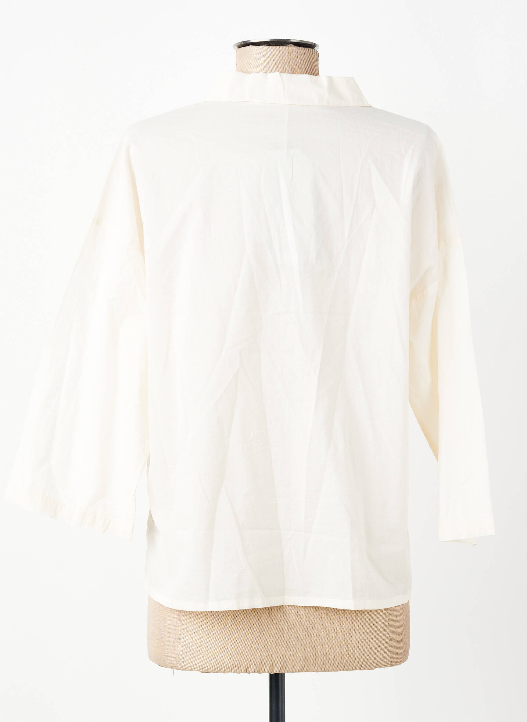 Chemisier coupe droite manches 3/4 blanc NICE THINGS femme
