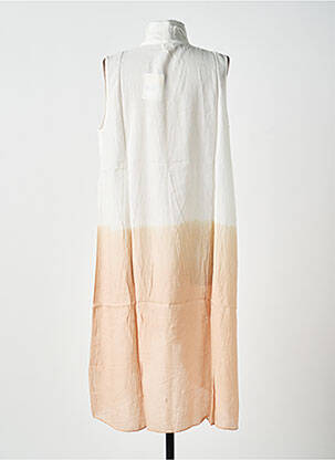Gilet manches courtes col châle beige POU NOU femme