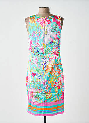 Robe courte imprimé fleurs sans manche bleu ESQUALO femme
