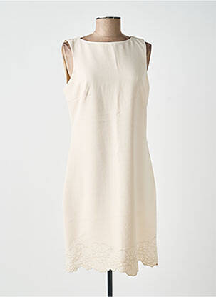 Robe mi-longue sans manche sans manche beige ESQUALO femme
