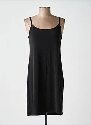 Robe courte col rond fines bretelles noir AN II VITO femme
