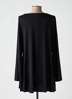 Tunique manches longues tissage crêpe noir AN II VITO femme