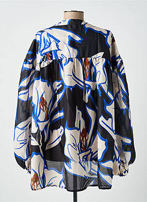 Blouse légère et transparente manches longues bleu MAT. femme