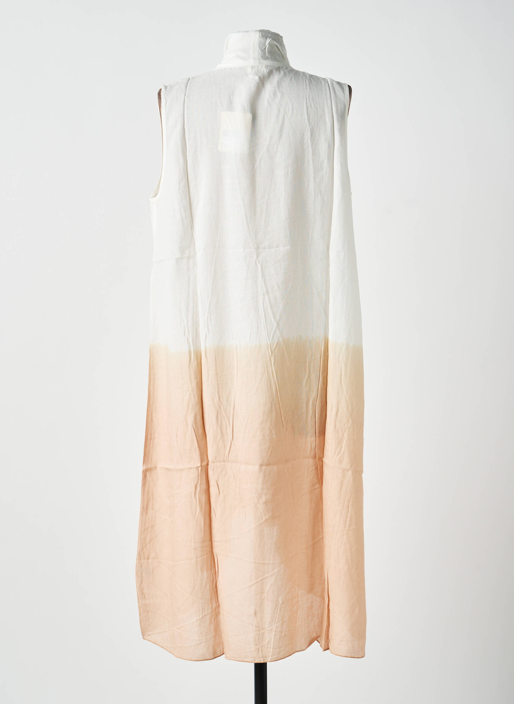 Gilet manches courtes col châle beige POU NOU femme